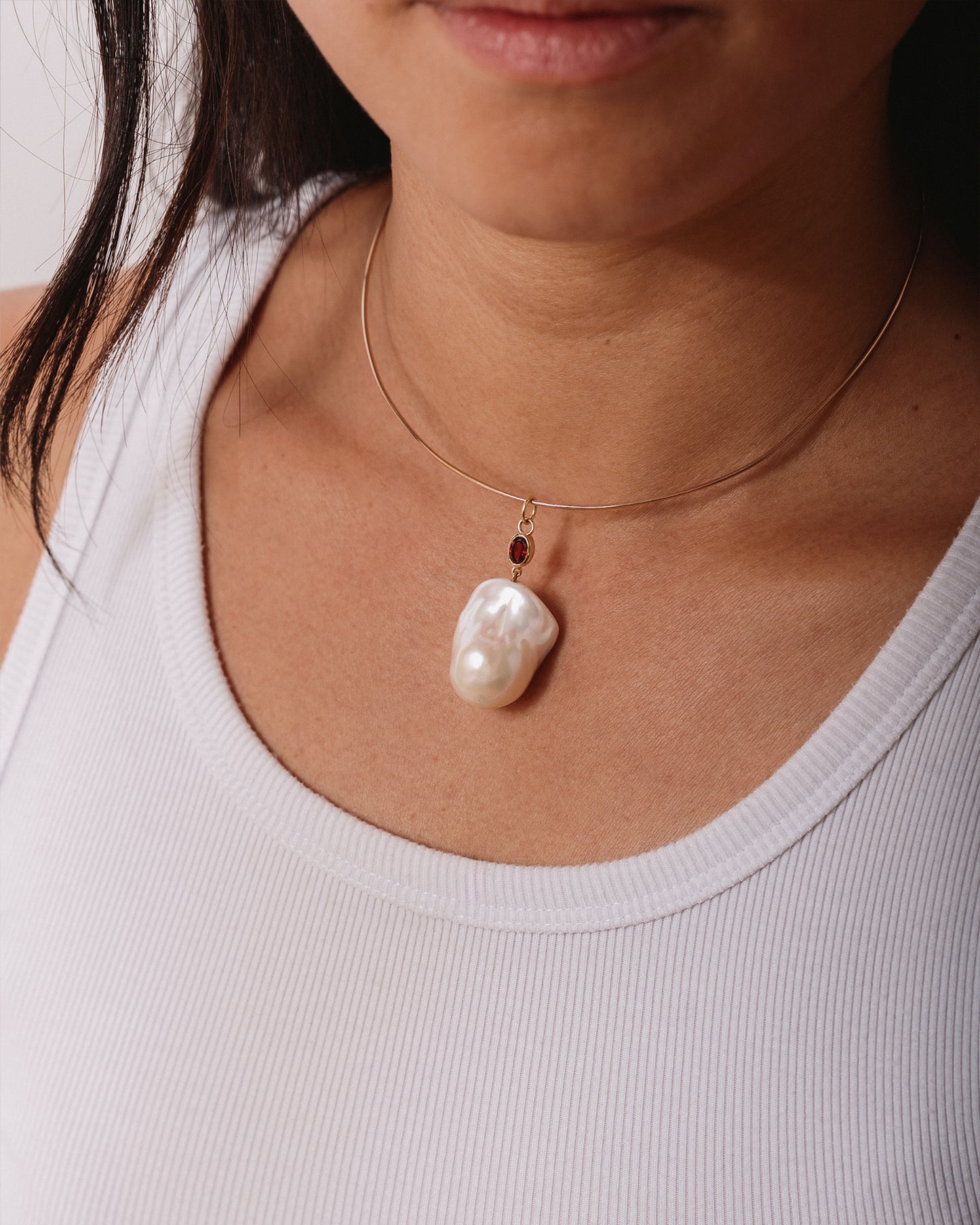 The Elizabeth Pearl and Garnet Necklace