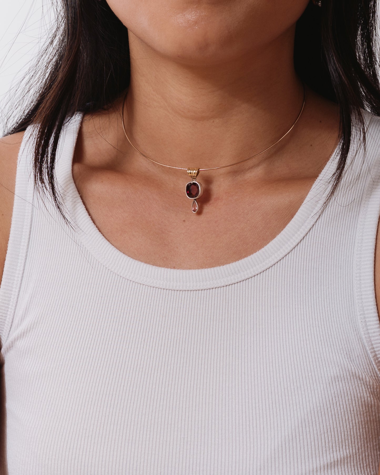 The Simeen Garnet and Tourmaline Necklace