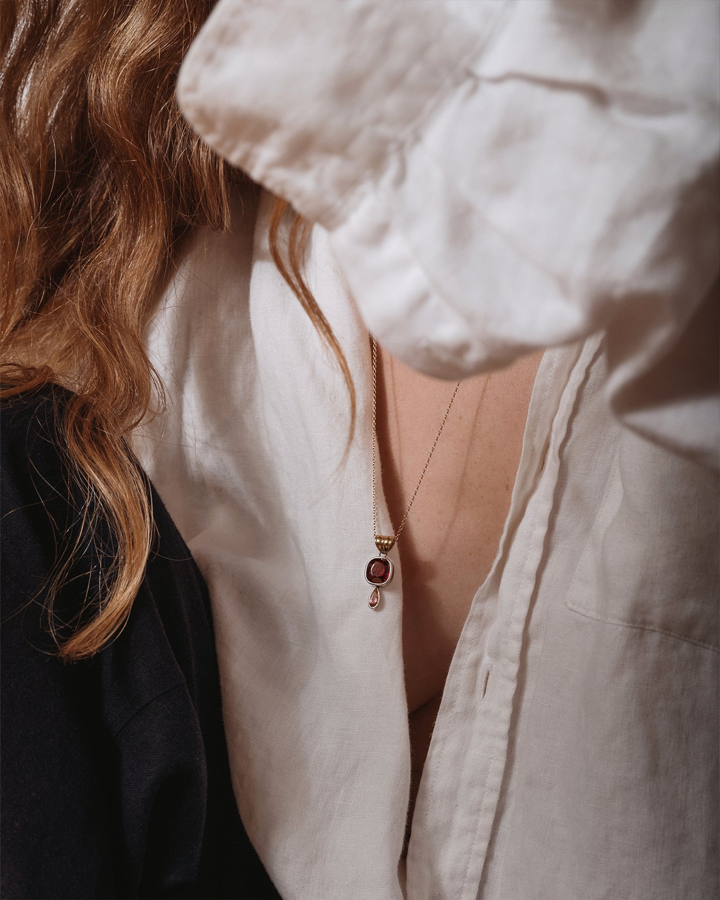 The Simeen Garnet and Tourmaline Necklace