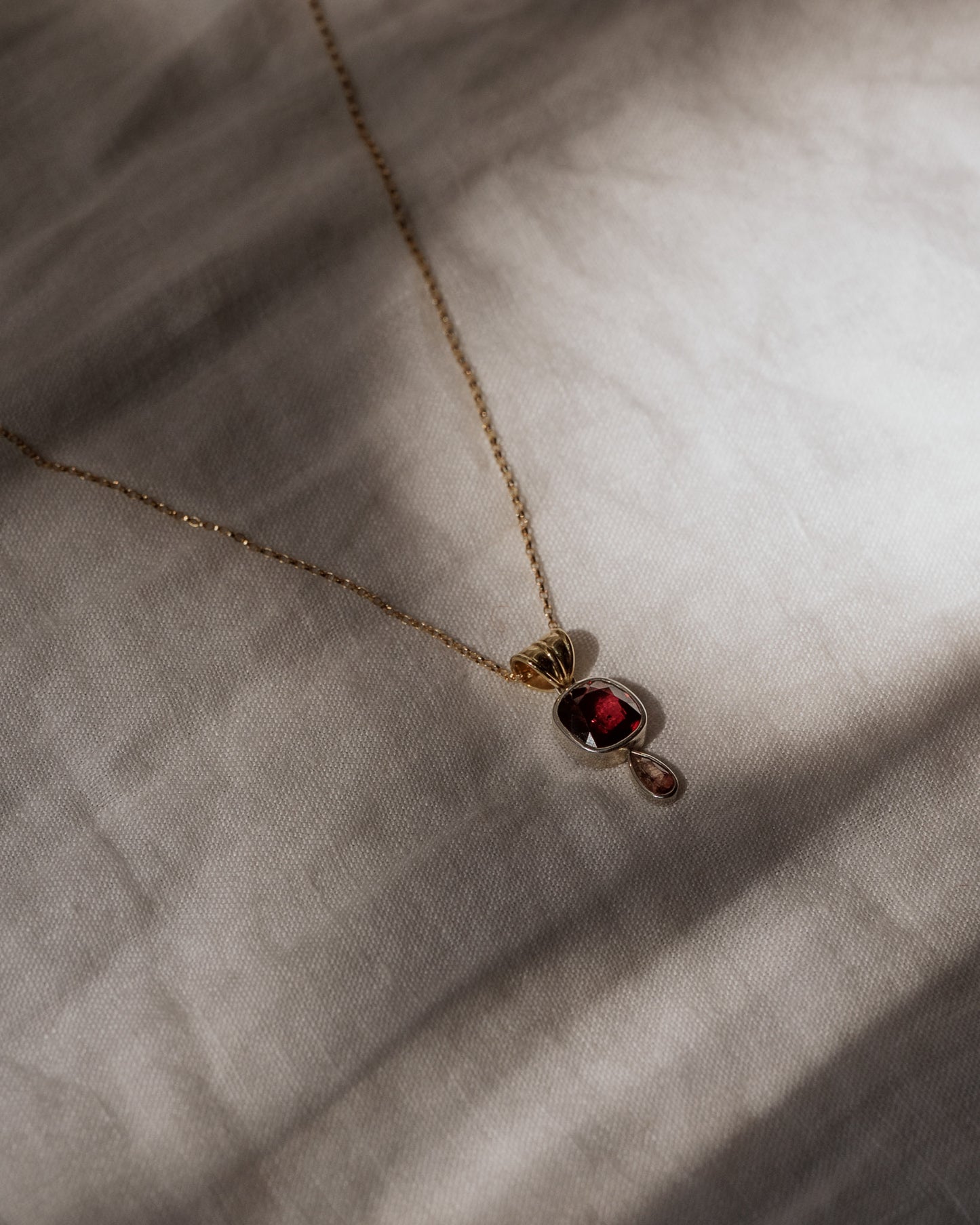 The Simeen Garnet and Tourmaline Necklace