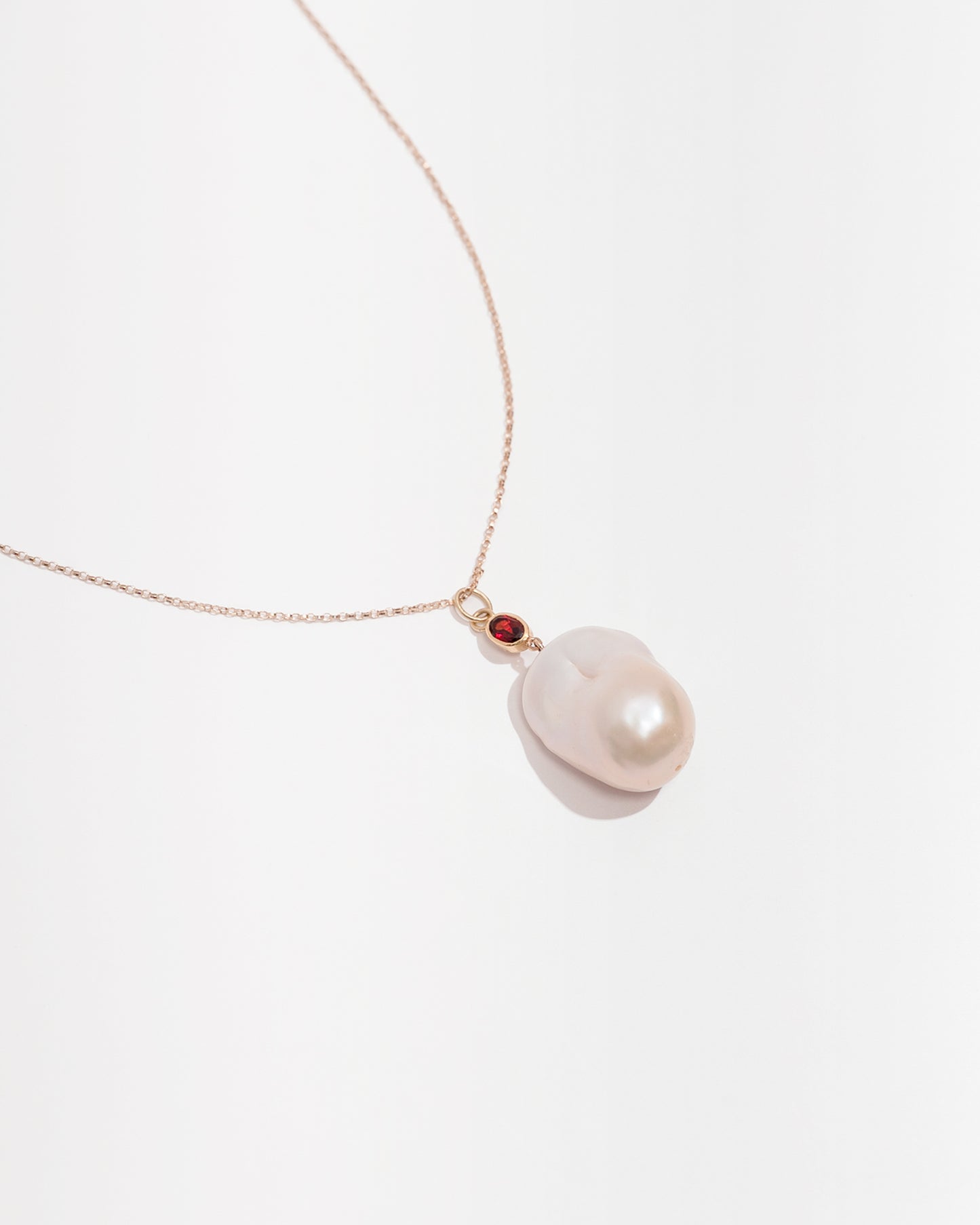 The Elizabeth Pearl and Garnet Necklace